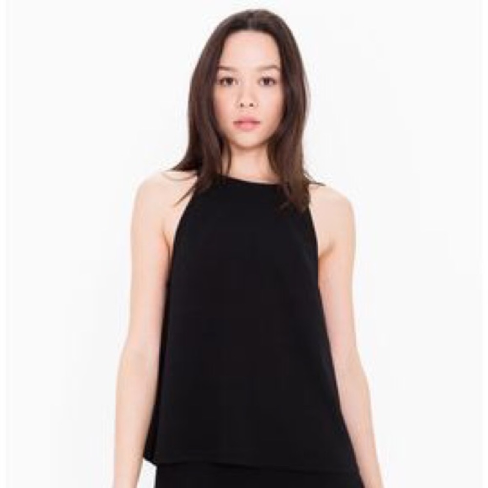American Apparel Crepe Open Back Top